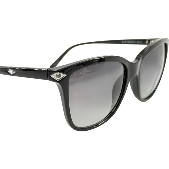 Swarovski SK0192 Womens Plastic Sunglass 01B Black 55-17 Gray Grad w AR Backcoat - Picture 5 of 5